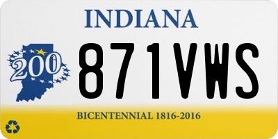 IN license plate 871VWS
