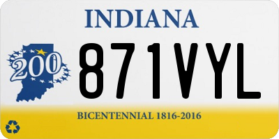 IN license plate 871VYL