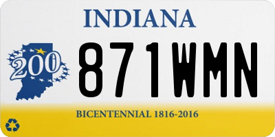 IN license plate 871WMN