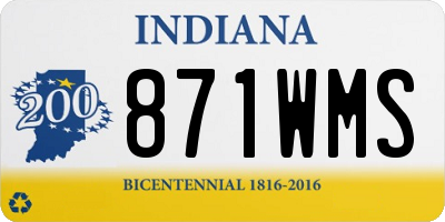 IN license plate 871WMS