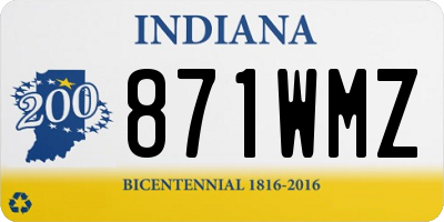 IN license plate 871WMZ