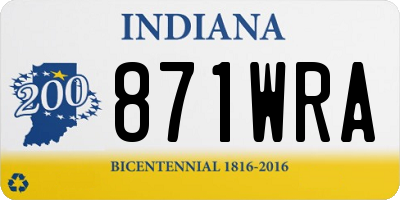 IN license plate 871WRA