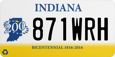 IN license plate 871WRH