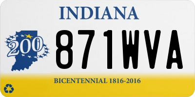 IN license plate 871WVA
