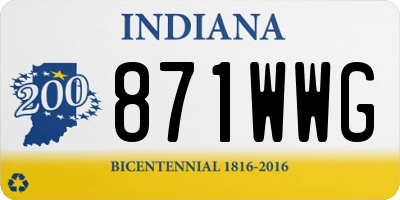 IN license plate 871WWG