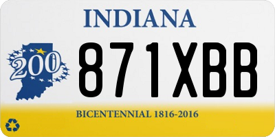 IN license plate 871XBB