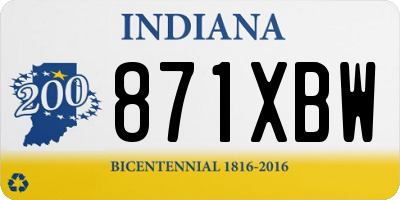 IN license plate 871XBW
