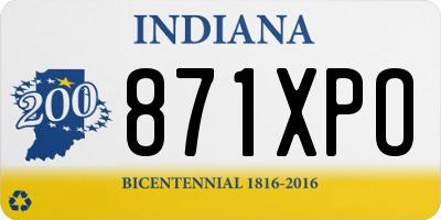 IN license plate 871XPO