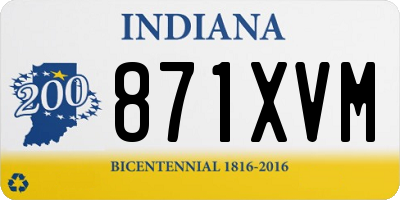 IN license plate 871XVM