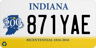 IN license plate 871YAE