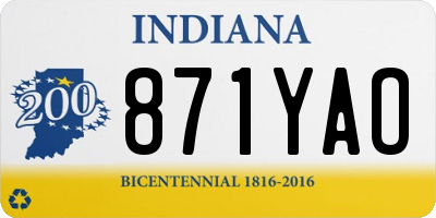 IN license plate 871YAO