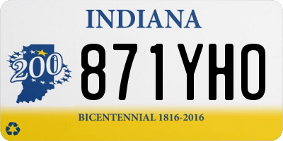 IN license plate 871YHO