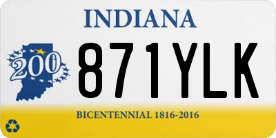 IN license plate 871YLK
