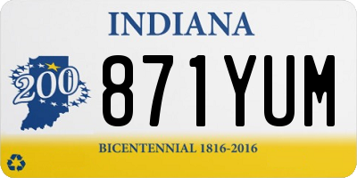 IN license plate 871YUM