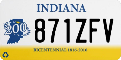 IN license plate 871ZFV