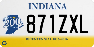 IN license plate 871ZXL