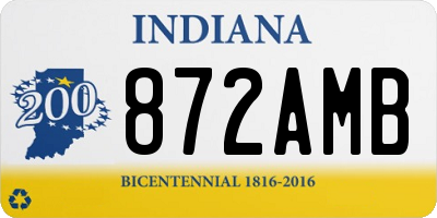 IN license plate 872AMB