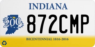IN license plate 872CMP