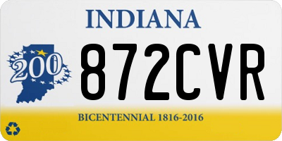IN license plate 872CVR