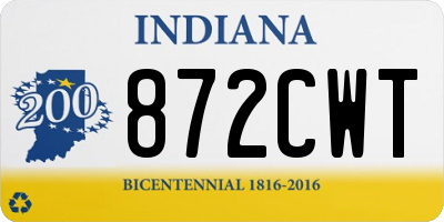 IN license plate 872CWT