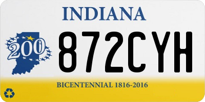 IN license plate 872CYH
