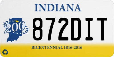 IN license plate 872DIT