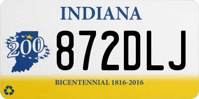 IN license plate 872DLJ