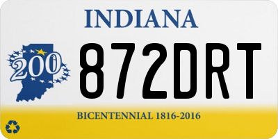 IN license plate 872DRT