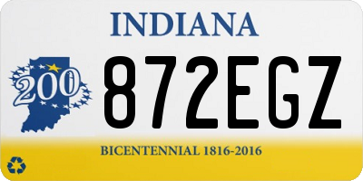 IN license plate 872EGZ