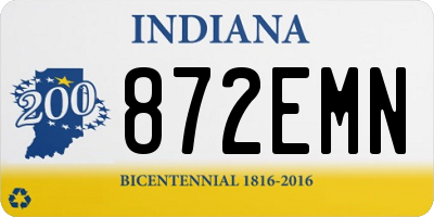 IN license plate 872EMN