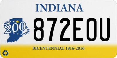 IN license plate 872EOU