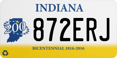 IN license plate 872ERJ
