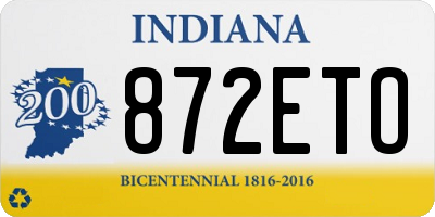 IN license plate 872ETO