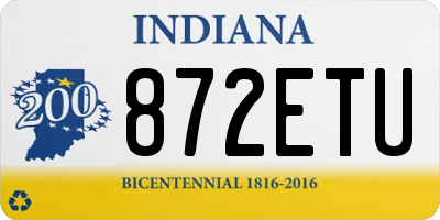 IN license plate 872ETU