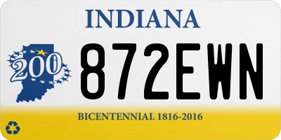 IN license plate 872EWN