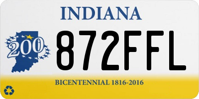 IN license plate 872FFL