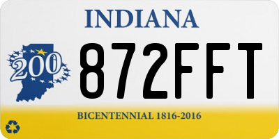 IN license plate 872FFT