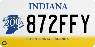 IN license plate 872FFY