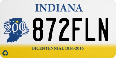 IN license plate 872FLN