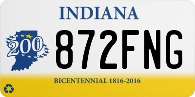 IN license plate 872FNG