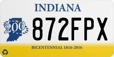 IN license plate 872FPX