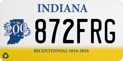 IN license plate 872FRG