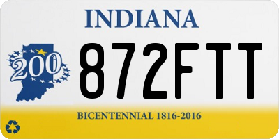 IN license plate 872FTT