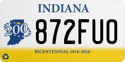 IN license plate 872FUO