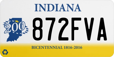 IN license plate 872FVA
