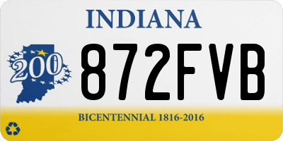 IN license plate 872FVB