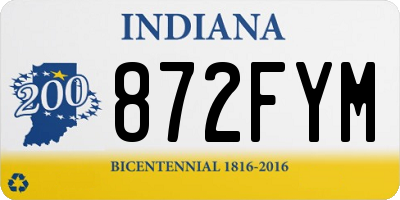 IN license plate 872FYM