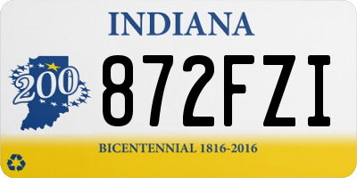 IN license plate 872FZI