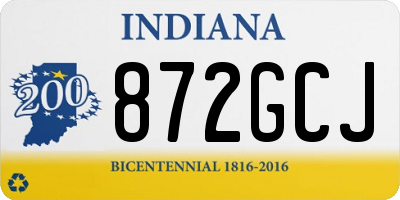 IN license plate 872GCJ