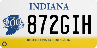 IN license plate 872GIH